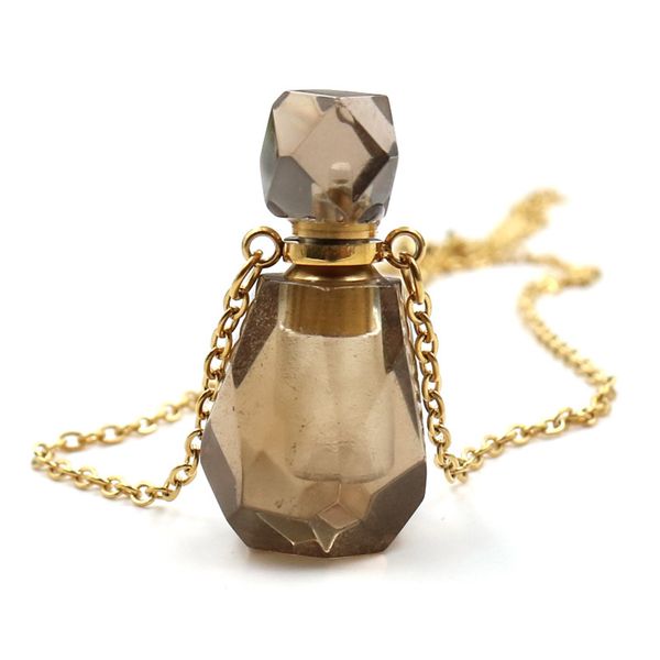 5 pcs gold plated smoky quartz link chain neclace perfume bottle pendant rock crystal fashion jewelry, Silver
5 pcs gold plated smoky quartz link chain neclace perfume bottle pendant rock crystal fashion jewelry, Silver