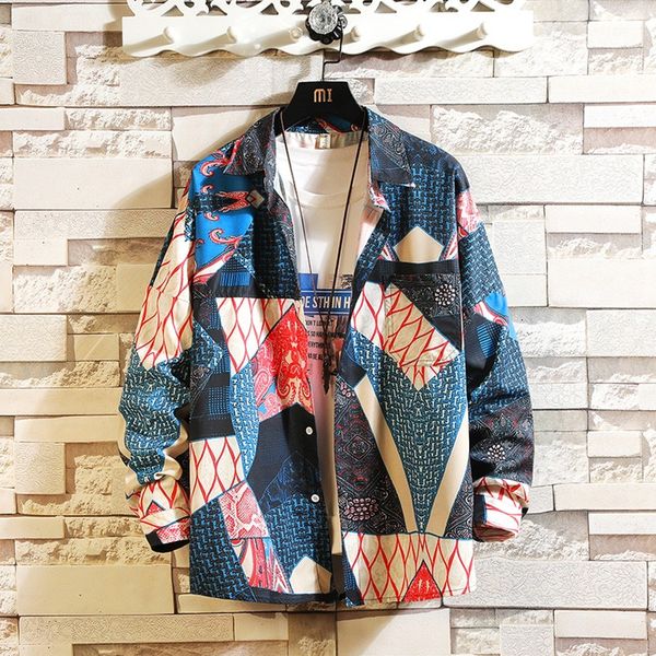 men's new style fashion printed long sleeve shirt fashion large shirts blouse personality printed long sleeve business newf815, White;black
men's new style fashion printed long sleeve shirt fashion large shirts blouse personality printed long sleeve business newf815, White;black