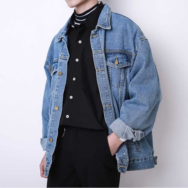2020 autumn winter korean loose oversize denim jacket men's retro cargo washing student teenagers jacket men clothing, Black;brown
2020 autumn winter korean loose oversize denim jacket men's retro cargo washing student teenagers jacket men clothing, Black;brown
