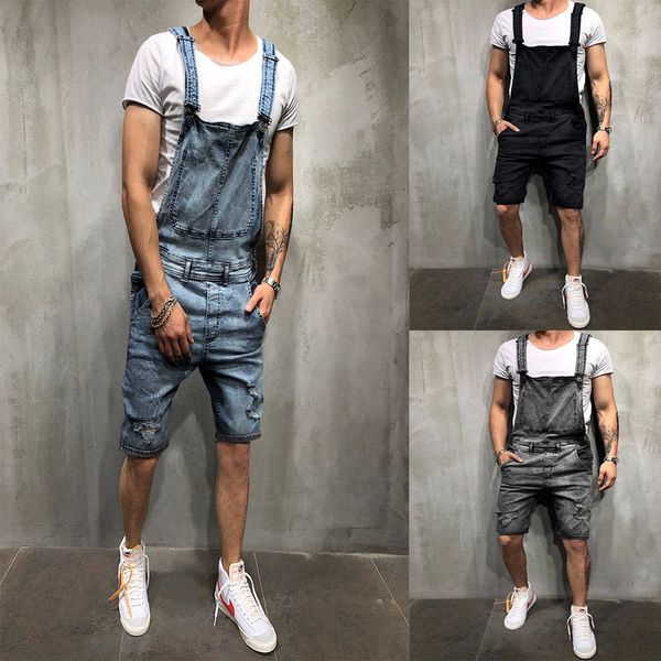 summer men's casual jeans ripped hole denim strap jean jumpsuit loose fitting sleeveless overalls dungarees playsuit cargo pants, Blue
summer men's casual jeans ripped hole denim strap jean jumpsuit loose fitting sleeveless overalls dungarees playsuit cargo pants, Blue