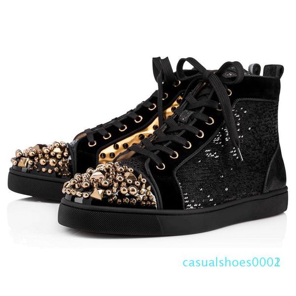 2020 new designer shoes studded spikes fashion red suede leather mens womens flat bottoms luxury shoes party lovers sneakers c02, Black
2020 new designer shoes studded spikes fashion red suede leather mens womens flat bottoms luxury shoes party lovers sneakers c02, Black