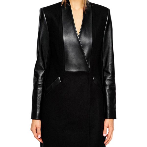women wool blends slim coat winter warm female mid-length jacket autumn office lady work outwear england woolen coat, Black
women wool blends slim coat winter warm female mid-length jacket autumn office lady work outwear england woolen coat, Black