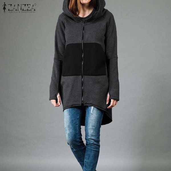 zanzea fashion women hoodies 2020 sweatshirts ladies casual long sleeve hooded zipper up outwear loose pockets hoody plus size, Black
zanzea fashion women hoodies 2020 sweatshirts ladies casual long sleeve hooded zipper up outwear loose pockets hoody plus size, Black