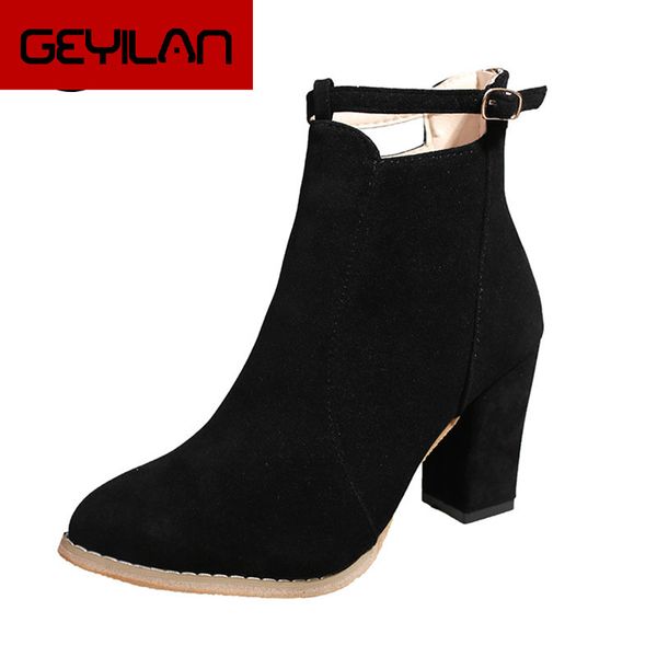 shoes women ankle boots 2017 high square heels pointed toe zip buckle motorcycle boots fashion winter .5cm heels 789, Black
shoes women ankle boots 2017 high square heels pointed toe zip buckle motorcycle boots fashion winter .5cm heels 789, Black