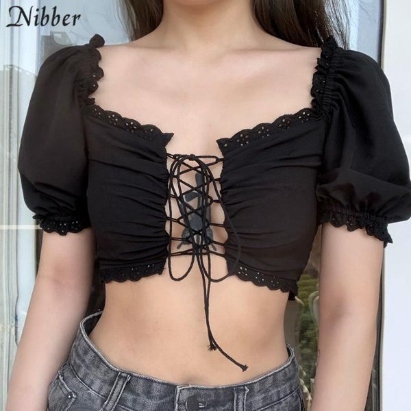 nibber summer short sleeve crop women retro elegant hollow black casual t-shirt office ladies street wear tees mujer, White
nibber summer short sleeve crop women retro elegant hollow black casual t-shirt office ladies street wear tees mujer, White