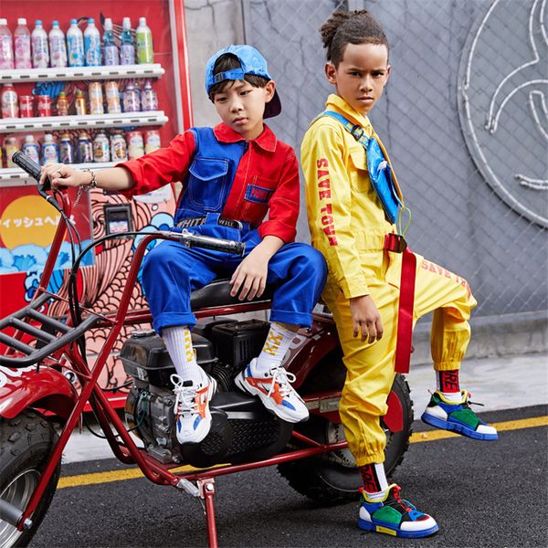 girl boy jazz modern dancing stiching clothing jumpsuits kids children's hip hop dance costumes punk stage coverall clothes, White
girl boy jazz modern dancing stiching clothing jumpsuits kids children's hip hop dance costumes punk stage coverall clothes, White