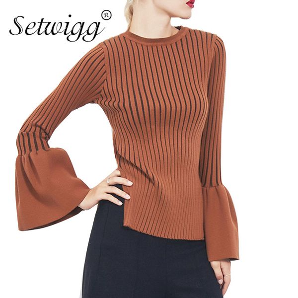 setwigg autumn rib knitted pullover sweater for women o neck side split long flared sleeve female knit & knitwear, White;black
setwigg autumn rib knitted pullover sweater for women o neck side split long flared sleeve female knit & knitwear, White;black
