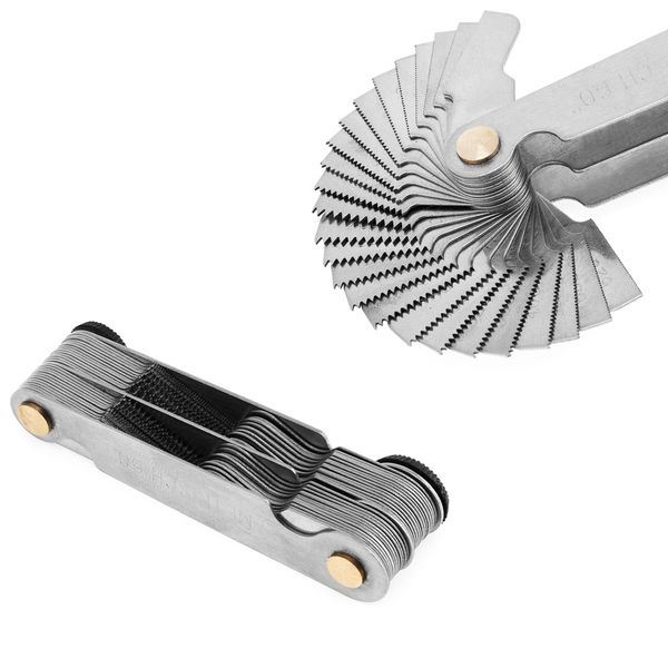 steel thread measuring gage metric whitworth screw pitch gauge 60 degree drop ship
steel thread measuring gage metric whitworth screw pitch gauge 60 degree drop ship