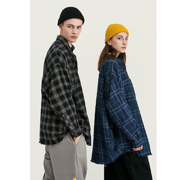 2019 new arrival fall style fast fashion plaid long-sleeved loose casual men shirt 100% cotton personality loose off the shoulder cut off, White;black
2019 new arrival fall style fast fashion plaid long-sleeved loose casual men shirt 100% cotton personality loose off the shoulder cut off, White;black