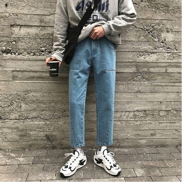 spring new jeans men fashion washed straight casual denim pants man streetwear hip hop loose cowboy trousers male clothes, Blue
spring new jeans men fashion washed straight casual denim pants man streetwear hip hop loose cowboy trousers male clothes, Blue