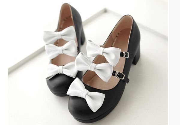 women's shoes spring and autumn middle coarse heel round head bowknot waterproof table @cfrt257, Black
women's shoes spring and autumn middle coarse heel round head bowknot waterproof table @cfrt257, Black