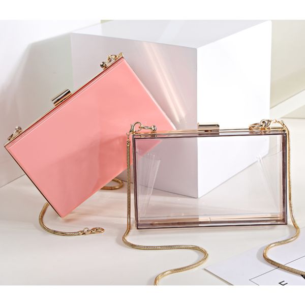 Transparent Style Simple Casual Acrylic Chains Handbag Women Purse Fashion Party Evening Shoulder Bag Wallet Mini Flap 4 Colors
Transparent Style Simple Casual Acrylic Chains Handbag Women Purse Fashion Party Evening Shoulder Bag Wallet Mini Flap 4 Colors