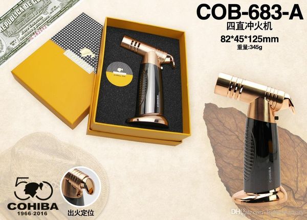 Новое Прибытие COHIBA Многофункциональный Зажигалка 4 Факел Ветрозащитный Многоразового Бутан Газовая Сигаретная Зажигалка Два Цвета Зажигалки W / Подарочная Коробка
Новое Прибытие COHIBA Многофункциональный Зажигалка 4 Факел Ветрозащитный Многоразового Бутан Газовая Сигаретная Зажигалка Два Цвета Зажигалки W / Подарочная Коробка