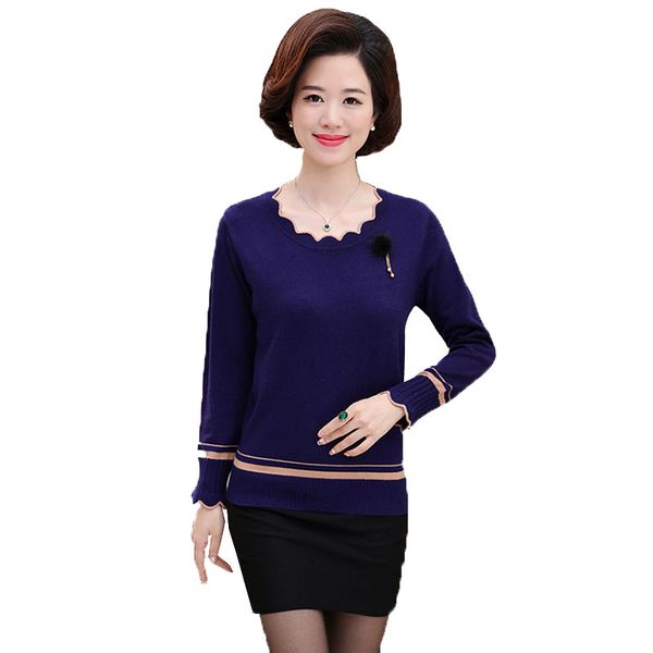women fashion new sweater 2019 autumn winter middle-age women pullovers female loose large size knitted sweater 4xl t102, White;black
women fashion new sweater 2019 autumn winter middle-age women pullovers female loose large size knitted sweater 4xl t102, White;black