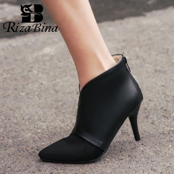rizabina women ankle boots patchwork fashion office work warm winter footwear daily outdoor casual shoes women size 30-43, Black
rizabina women ankle boots patchwork fashion office work warm winter footwear daily outdoor casual shoes women size 30-43, Black