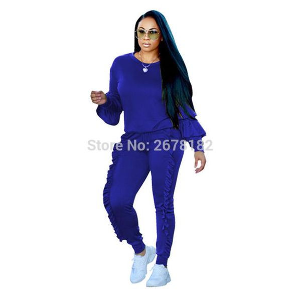 yellow/blue/purple/black/red/rosy/armygreen winter fashion big size women set ruffles sleeve full-length pants suits s-3xl, White
yellow/blue/purple/black/red/rosy/armygreen winter fashion big size women set ruffles sleeve full-length pants suits s-3xl, White