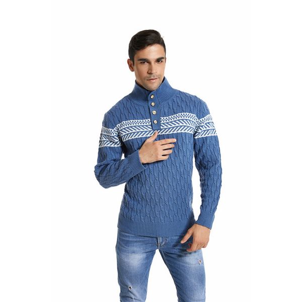 slavna martinovic fall winter men's loose buckled pullover jacquard fashion turtleneck sweater warm comfortable casual sweater, White;black
slavna martinovic fall winter men's loose buckled pullover jacquard fashion turtleneck sweater warm comfortable casual sweater, White;black
