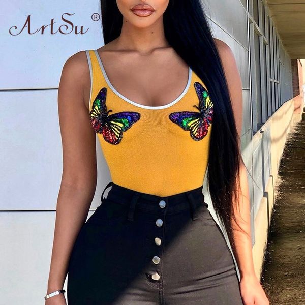 sexy рукавов sequin бабочки вышивки u шеи желтый crop top 2020 лето женщины ребристые knit моды tank tops casual, White
sexy рукавов sequin бабочки вышивки u шеи желтый crop top 2020 лето женщины ребристые knit моды tank tops casual, White
