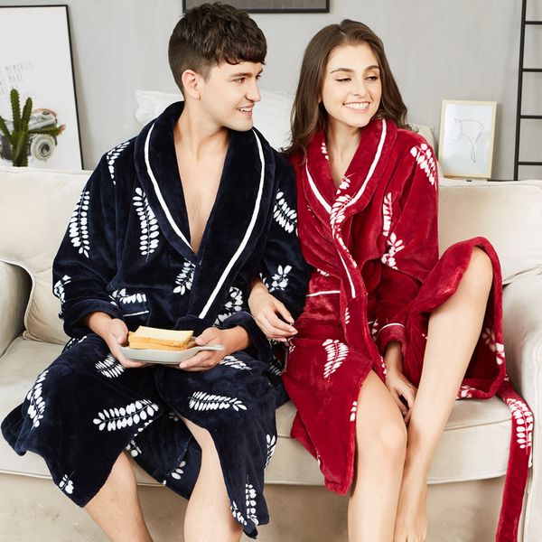 women men flannel bath robe sleepwear winter bath robe pea print couple bathrobe thick warm dressing gown female dropshipping, Black;red
women men flannel bath robe sleepwear winter bath robe pea print couple bathrobe thick warm dressing gown female dropshipping, Black;red