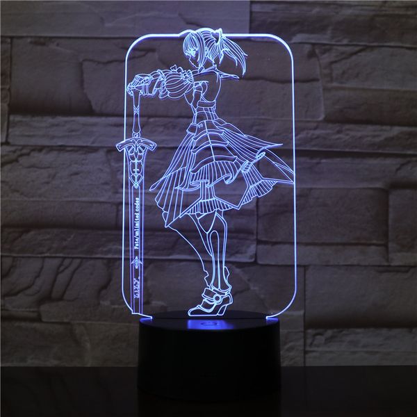 fate grand order saber fate stay night lampara 3d led diy night light anime toy table lamp children gift color changing lighting
fate grand order saber fate stay night lampara 3d led diy night light anime toy table lamp children gift color changing lighting