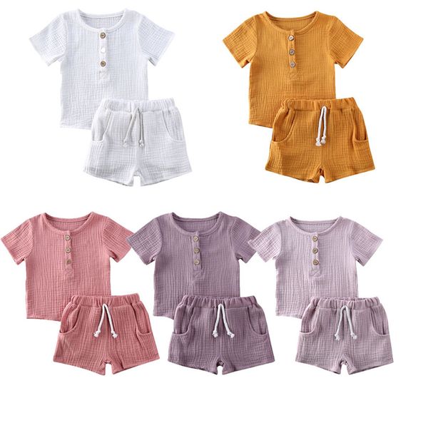 2pcs summer newborn baby girls boys clothes cotton linen casual short sleeve t-shirt+pocket shorts toddler infant cotton outfits, White
2pcs summer newborn baby girls boys clothes cotton linen casual short sleeve t-shirt+pocket shorts toddler infant cotton outfits, White