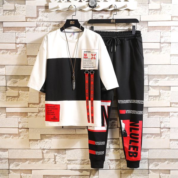 tracksuits men's suit running sets clothes sports sweatpants joggers training gym fitness man set t shirt + sweat pants, Gray
tracksuits men's suit running sets clothes sports sweatpants joggers training gym fitness man set t shirt + sweat pants, Gray