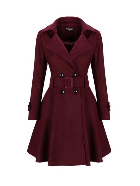 abrigos mujer invierno 2019 classical lapel double breasted plain swing woolen coats, Black
abrigos mujer invierno 2019 classical lapel double breasted plain swing woolen coats, Black