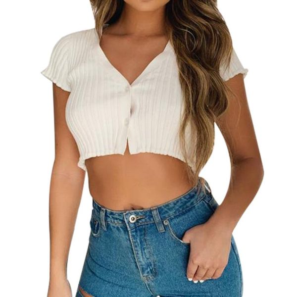 jaycosin v-neck t-shirt women spring summer new short sleeve cotton t shirt female ribbed buttons short casual 110#10, White
jaycosin v-neck t-shirt women spring summer new short sleeve cotton t shirt female ribbed buttons short casual 110#10, White