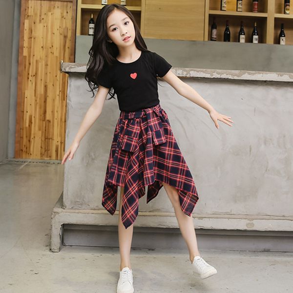 fashion teenage clothes for girls clothing sets 2020 summer cotton tshirt plaid skirt shorts kids outfits suit 2pcs children set t200526, White
fashion teenage clothes for girls clothing sets 2020 summer cotton tshirt plaid skirt shorts kids outfits suit 2pcs children set t200526, White