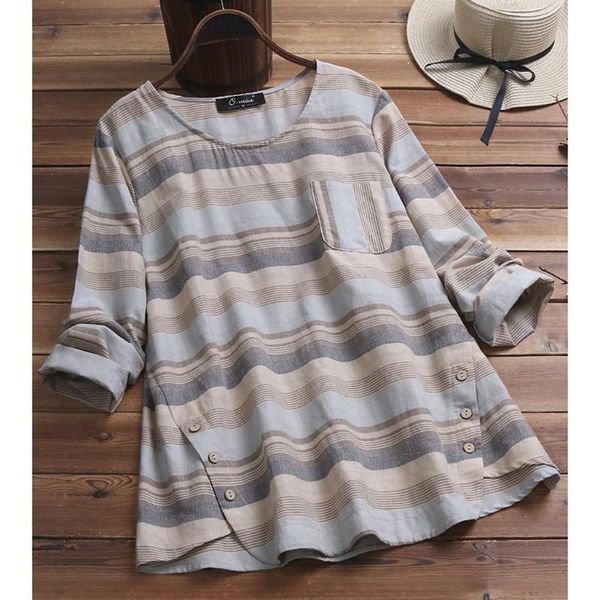 women's blouses & shirts women casual plus size stripe loose linen button tunic shirt blouse, White
women's blouses & shirts women casual plus size stripe loose linen button tunic shirt blouse, White