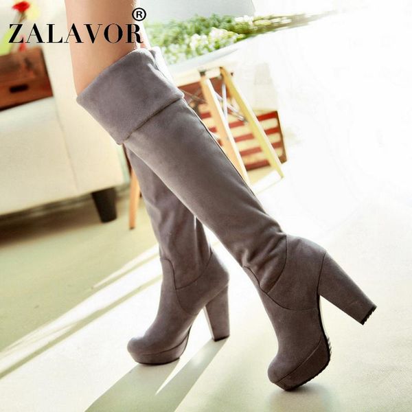 zalavor women thigh high boots winter warm over knee platform shoes women comfort thick heels stretch footwear size 32-43, Black
zalavor women thigh high boots winter warm over knee platform shoes women comfort thick heels stretch footwear size 32-43, Black