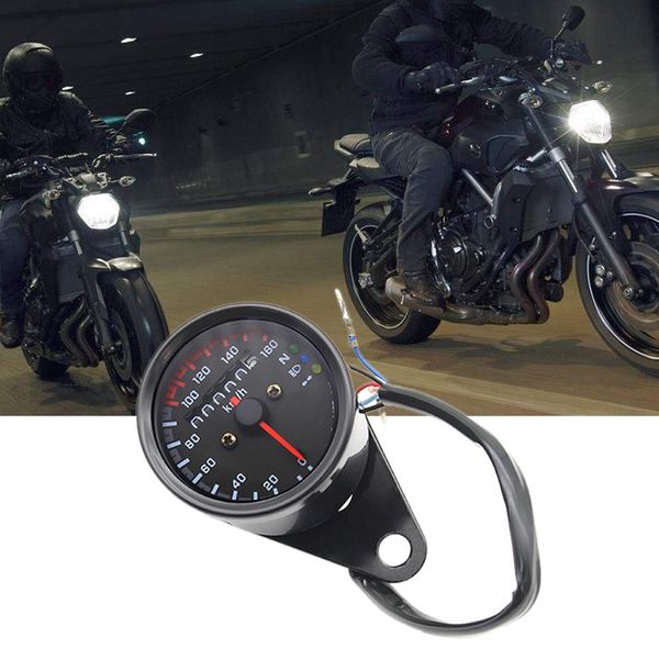 12v motorcycle 0-160 km/h speedometer with led indicator odometer ,universal cafe racer gauge,single indicator (black
12v motorcycle 0-160 km/h speedometer with led indicator odometer ,universal cafe racer gauge,single indicator (black