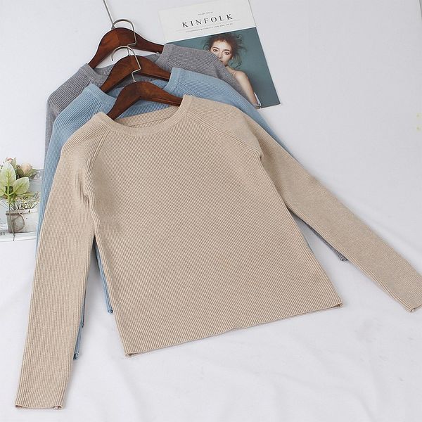gigogou basic thick knitted sweater autumn winter warm female pullover sweater soft long sleeves female jumper, White;black
gigogou basic thick knitted sweater autumn winter warm female pullover sweater soft long sleeves female jumper, White;black
