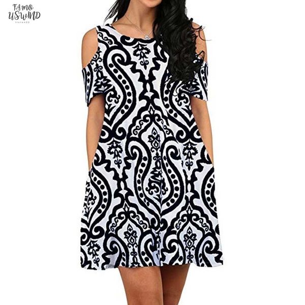 women ladies dress off shoulder short sleeve print casual femael sundress boho beach woman dress summer sleeveless 2020 vestido de festa, Black;gray
women ladies dress off shoulder short sleeve print casual femael sundress boho beach woman dress summer sleeveless 2020 vestido de festa, Black;gray