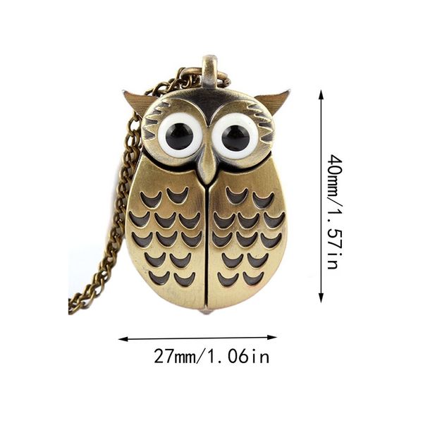 bronze owl pocket watch flipping creative pocket watch quartz watch creative hanging table creative decoration
bronze owl pocket watch flipping creative pocket watch quartz watch creative hanging table creative decoration