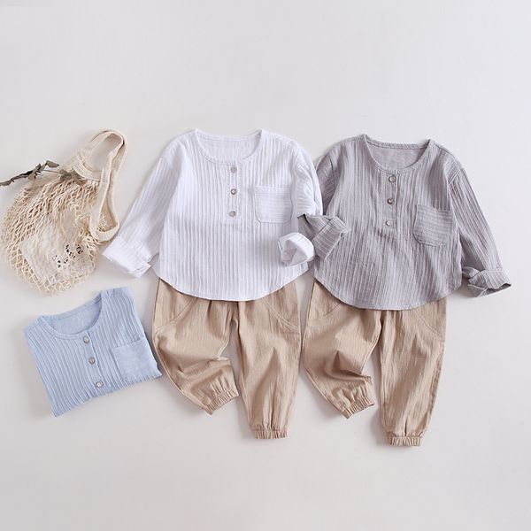 clothing sets boys kids costumes casual solid outfits baby boy clothes born set long sleeve t-shirt pants suits boutique, White
clothing sets boys kids costumes casual solid outfits baby boy clothes born set long sleeve t-shirt pants suits boutique, White