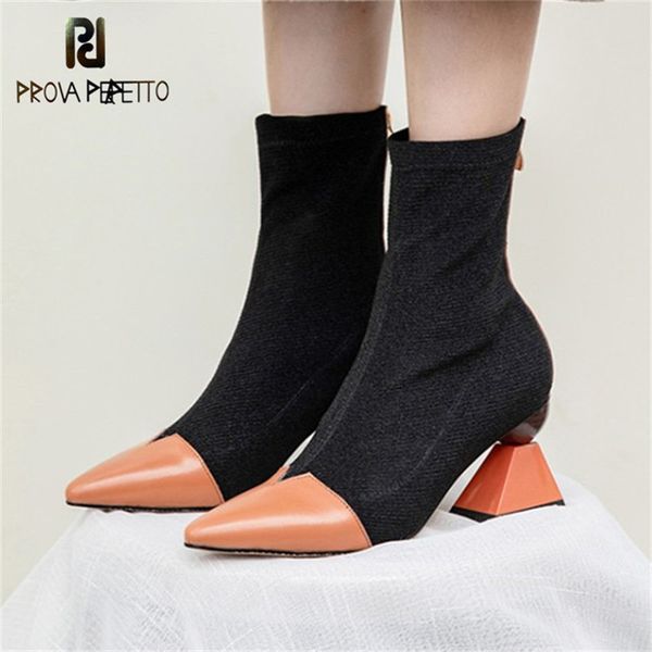 prova perfetto women boots winter mid-calf boots strange style high heel stretch pointed toe shoes ladies autumn, Black
prova perfetto women boots winter mid-calf boots strange style high heel stretch pointed toe shoes ladies autumn, Black