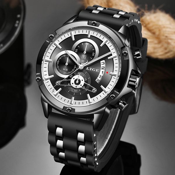 watch men 2020 lige fashion mens watches wrist watch sport silicone waterproof quartz clock relogio masculino, Slivery;brown
watch men 2020 lige fashion mens watches wrist watch sport silicone waterproof quartz clock relogio masculino, Slivery;brown