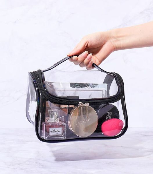 convenient transparent clear pvc cosmetic hand bag, featured with laser colorful handle and piping
convenient transparent clear pvc cosmetic hand bag, featured with laser colorful handle and piping