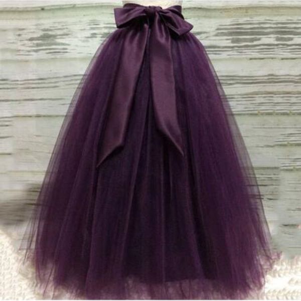 pretty dark purple high elastic waistline long tulle skirts for women with bow ribbon mesh puffy tutu skirt saias custom, Black
pretty dark purple high elastic waistline long tulle skirts for women with bow ribbon mesh puffy tutu skirt saias custom, Black