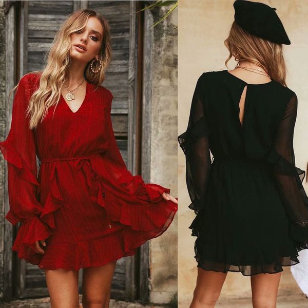 осень зима элегантный шифон повседневная dress короткие твердые женщины dress с длинным рукавом черный рябить party dress vestidos, White;black
осень зима элегантный шифон повседневная dress короткие твердые женщины dress с длинным рукавом черный рябить party dress vestidos, White;black
