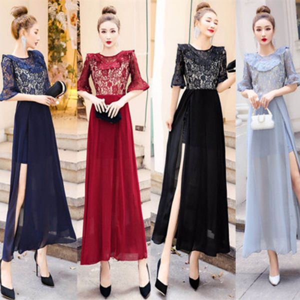 real sspot trend temperament 2020 women's lace chiffon bag hip long skirt waist slimming dress, White;black
real sspot trend temperament 2020 women's lace chiffon bag hip long skirt waist slimming dress, White;black
