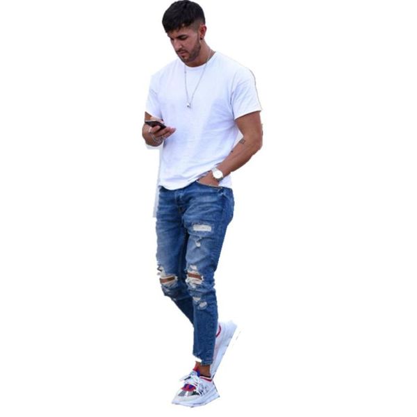 men's pants hip hop ripped jeans speed roller skating knee tight leg wear - resistant jeans.final clear out, Black
men's pants hip hop ripped jeans speed roller skating knee tight leg wear - resistant jeans.final clear out, Black