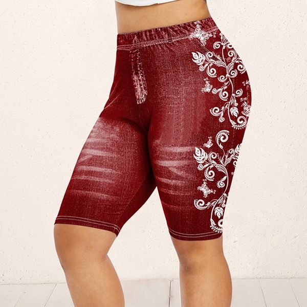 women yoga shorts leggings summer fake denim ladies short pants summer floral printed high waist female shorts plus size s-5xl, White;red
women yoga shorts leggings summer fake denim ladies short pants summer floral printed high waist female shorts plus size s-5xl, White;red