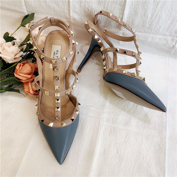 2019 fashion woman women lady blue leather rivets spikes heels shoes pumps poined toes stiletto heels shoes sandals slingback, Black
2019 fashion woman women lady blue leather rivets spikes heels shoes pumps poined toes stiletto heels shoes sandals slingback, Black