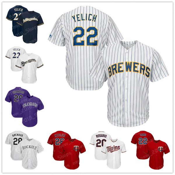 20 Eddie Rosario 26 Max Kepler jersey Twins 22 Christian Yelich Brewers 28 Nolan Arenado Rockies jersey Colorado Milwaukee Minnesota
20 Eddie Rosario 26 Max Kepler jersey Twins 22 Christian Yelich Brewers 28 Nolan Arenado Rockies jersey Colorado Milwaukee Minnesota