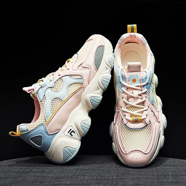 women's casual shoes fashion multicolor dad shoes thick bottom absorption sports 2020 new lightweight running, Black
women's casual shoes fashion multicolor dad shoes thick bottom absorption sports 2020 new lightweight running, Black