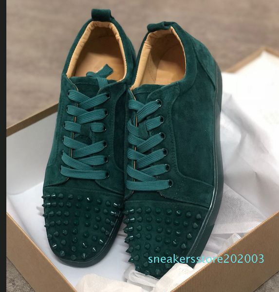 designer sneakers red bottom spikes flat velours suede sneakers iron grey men trainers 100% real leather party shoes s03, Black
designer sneakers red bottom spikes flat velours suede sneakers iron grey men trainers 100% real leather party shoes s03, Black