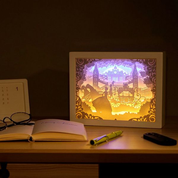 1x paper carving lamp creative art decor lamp light 3d night lamp paper pattern painting led table desk color shadow box frame
1x paper carving lamp creative art decor lamp light 3d night lamp paper pattern painting led table desk color shadow box frame