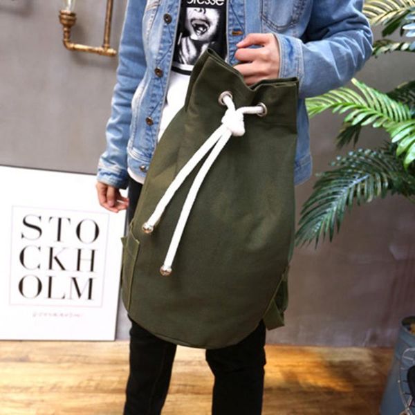 2019 men drawstring backpack canvas casual large capacity sport outdoor backpack back pack army green/black color travel bags
2019 men drawstring backpack canvas casual large capacity sport outdoor backpack back pack army green/black color travel bags